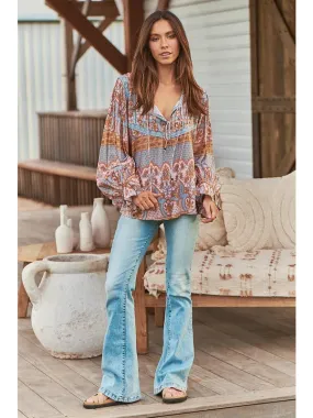 JAASE Odessa Print Elsa Long Sleeve Blouse