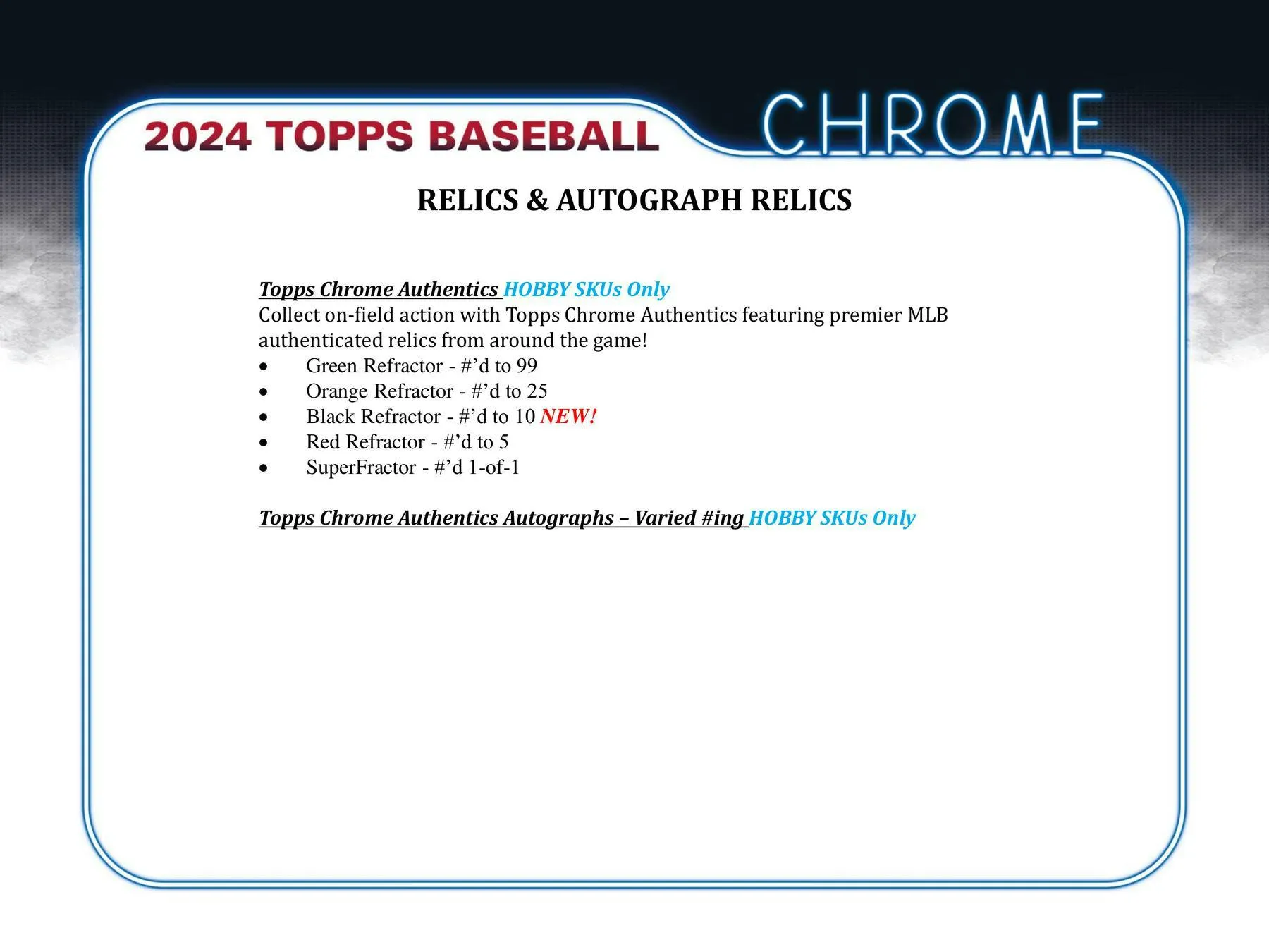 2024 Topps Chrome Baseball Hobby Jumbo Box