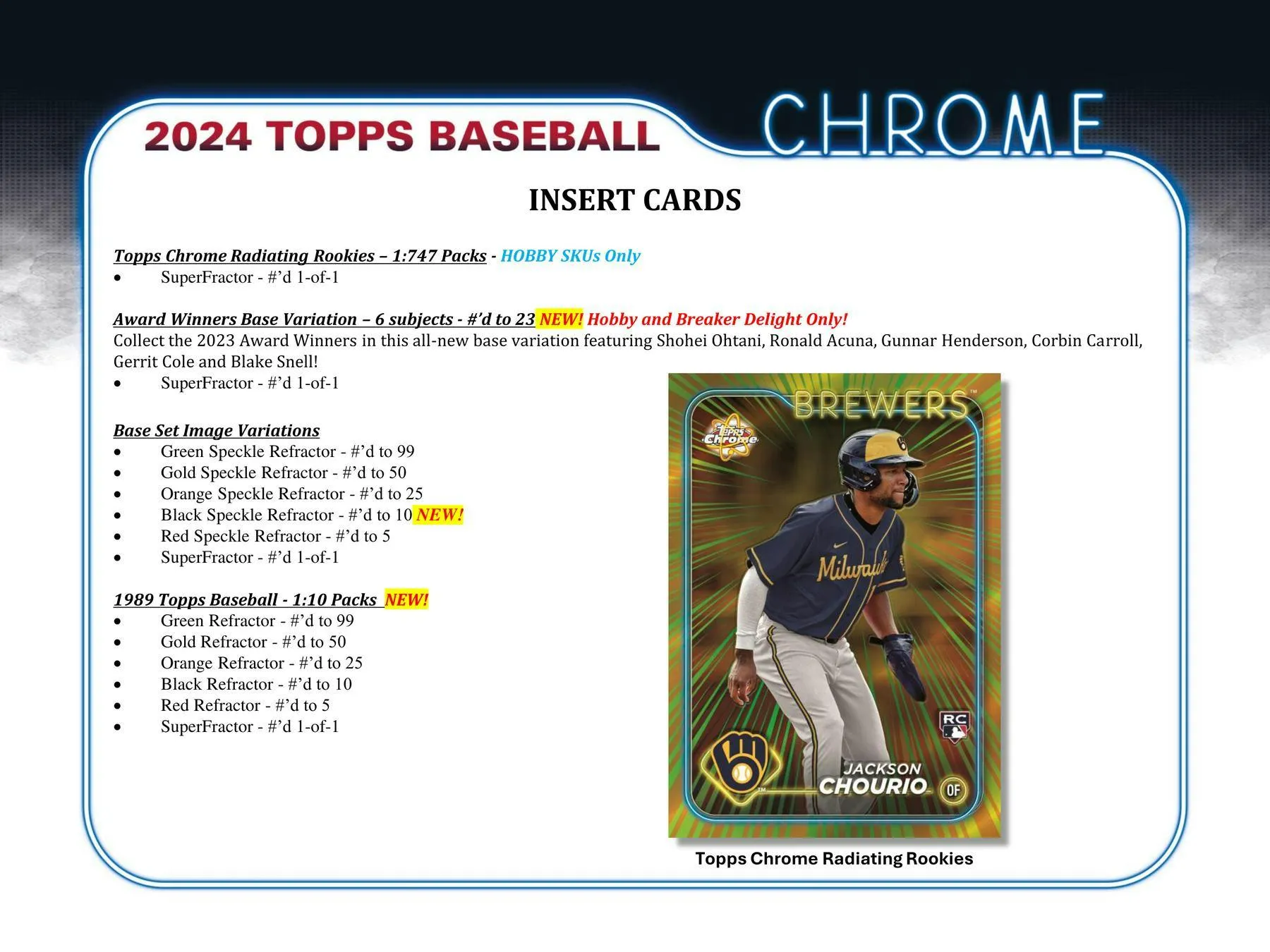 2024 Topps Chrome Baseball Hobby Jumbo Box