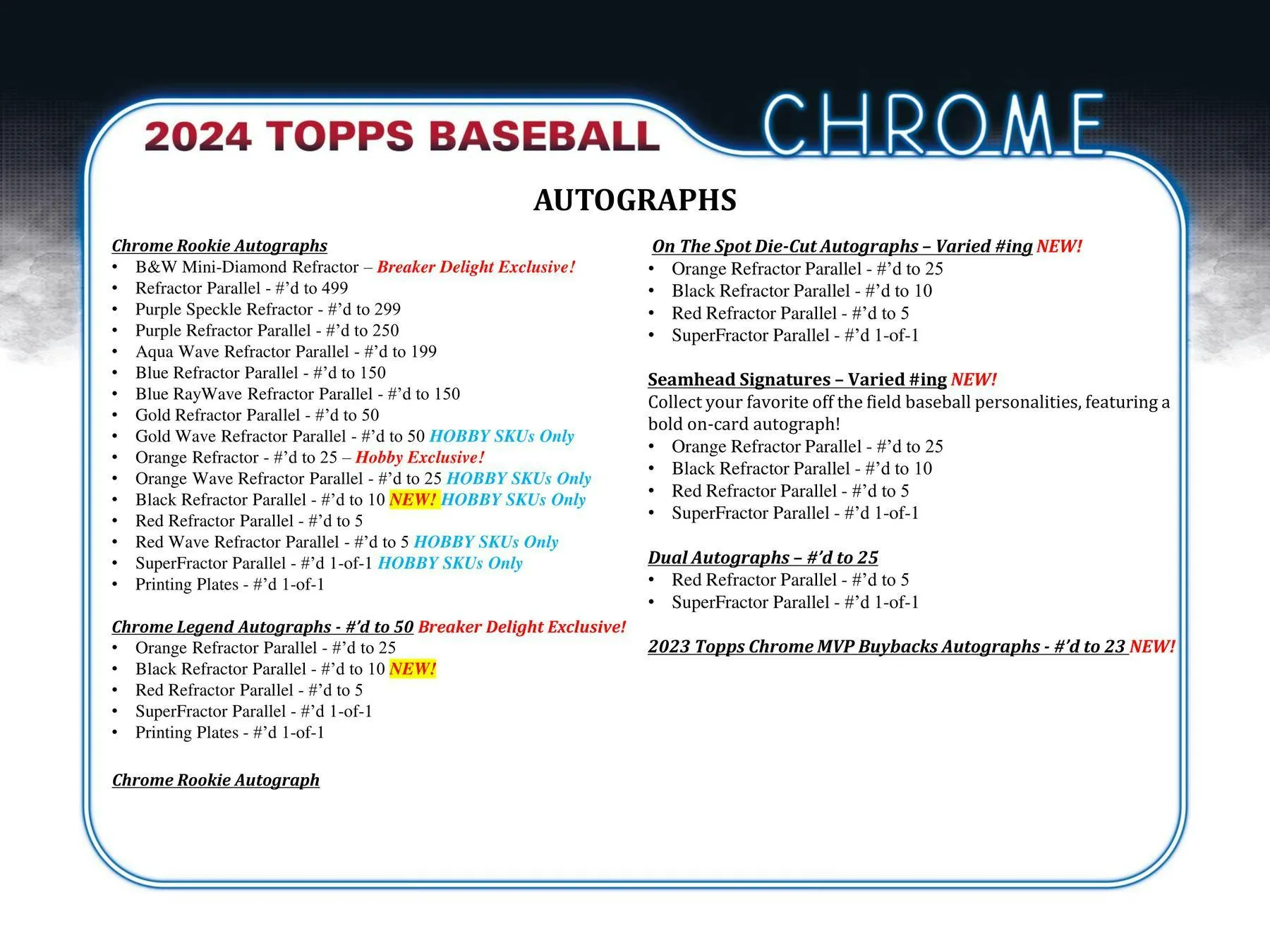 2024 Topps Chrome Baseball Hobby Jumbo Box