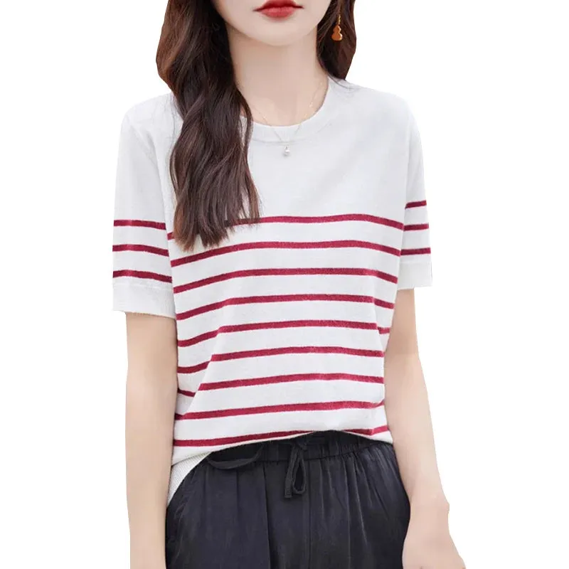 2024 ZANZEA Fashion Summer Striped Blouse Casual OL Work Blusas Female Office Tops Tunic Chemise Women O Neck Short Sleeve Shirt