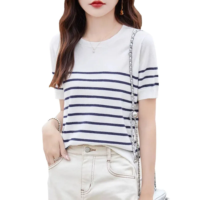 2024 ZANZEA Fashion Summer Striped Blouse Casual OL Work Blusas Female Office Tops Tunic Chemise Women O Neck Short Sleeve Shirt