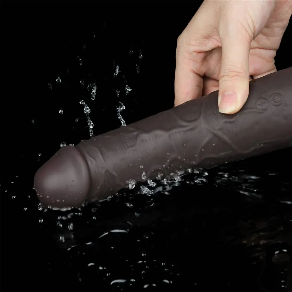 8'' Dual Density Silicone Dildo Black