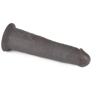 8'' Dual Density Silicone Dildo Black