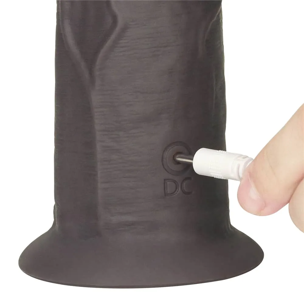 8'' Dual Density Silicone Dildo Black