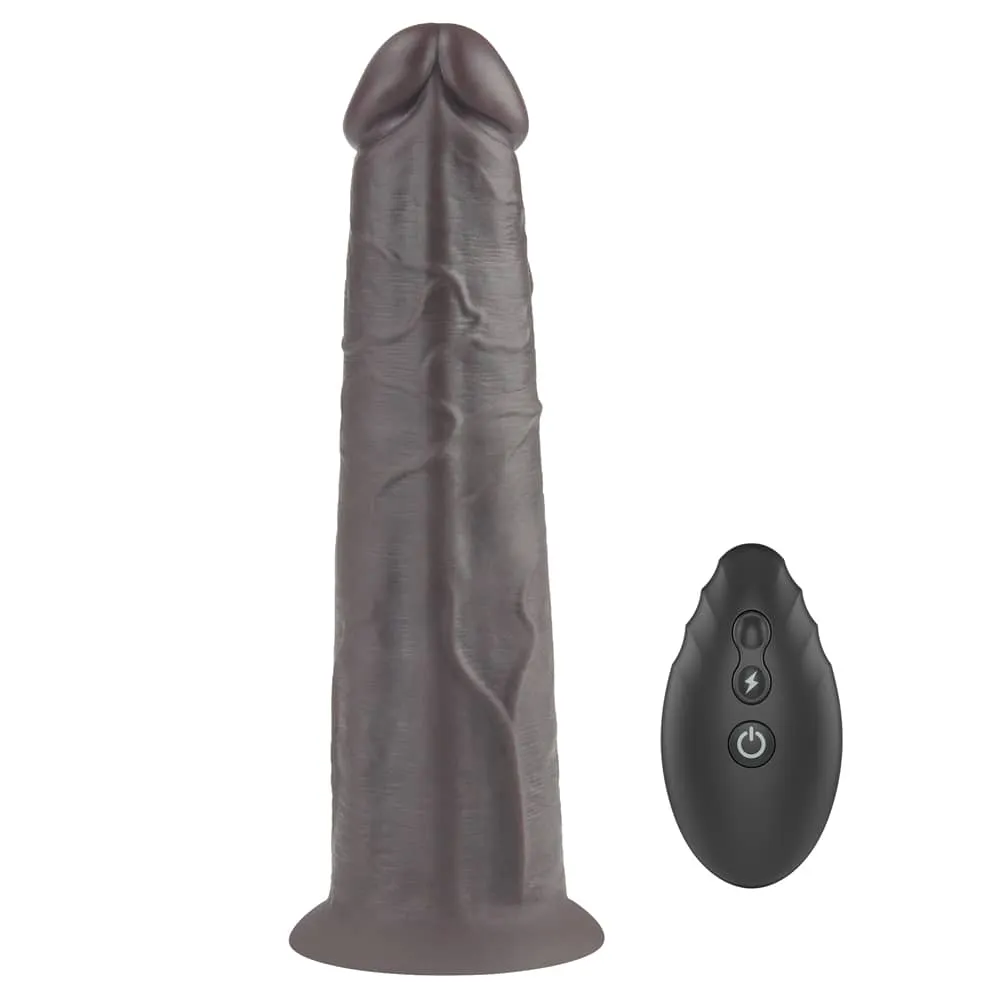 8'' Dual Density Silicone Dildo Black