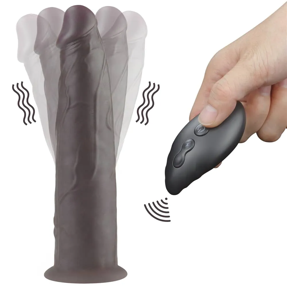 9'' Dual Density Silicone Dildo Black