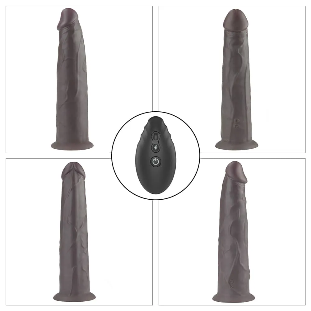 9'' Dual Density Silicone Dildo Black