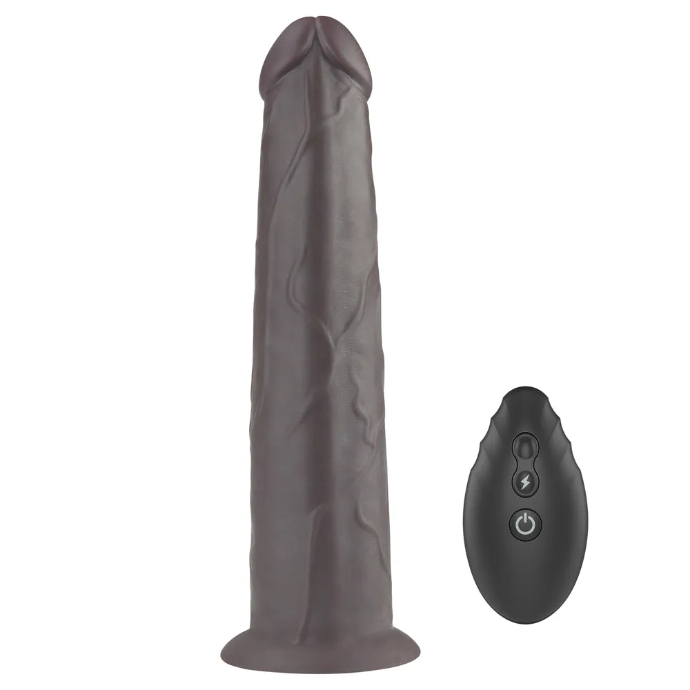 9'' Dual Density Silicone Dildo Black