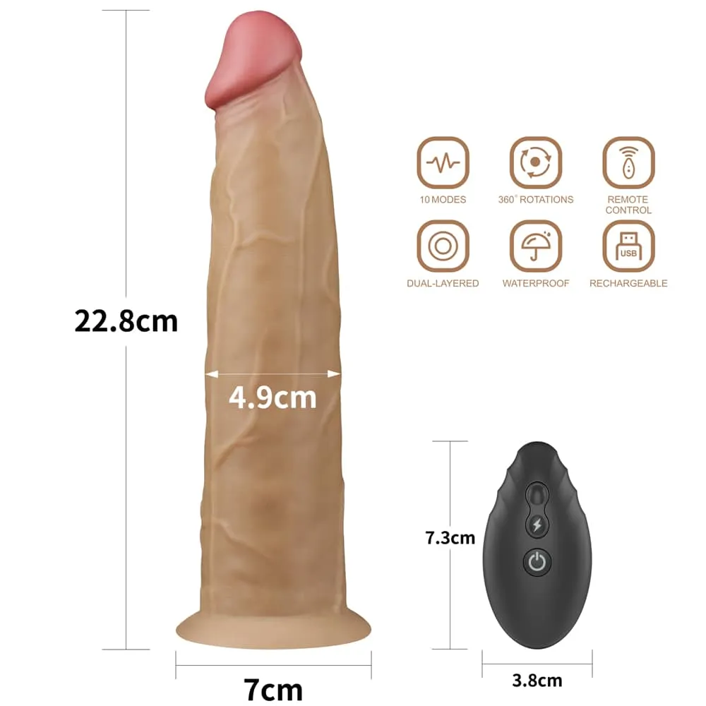 9.0'' Dual Density Platinum Silicone Dildo