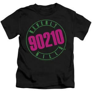 90210 Neon Juvenile Kids Youth T Shirt Black