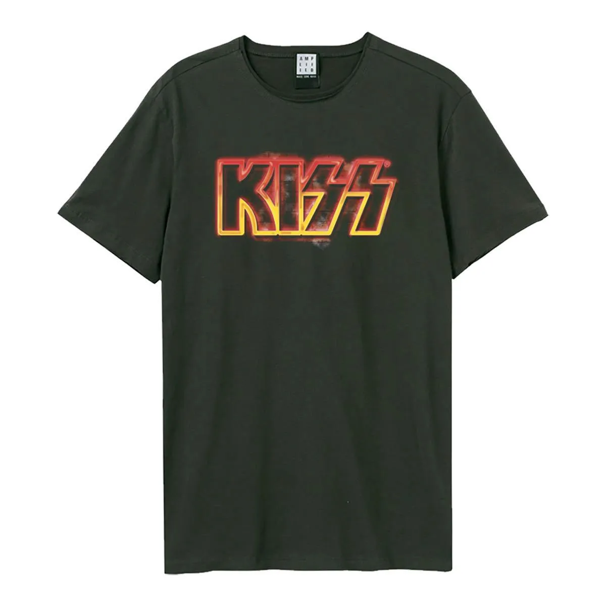 Amplified Unisex Adult Neon Sign Kiss T-Shirt