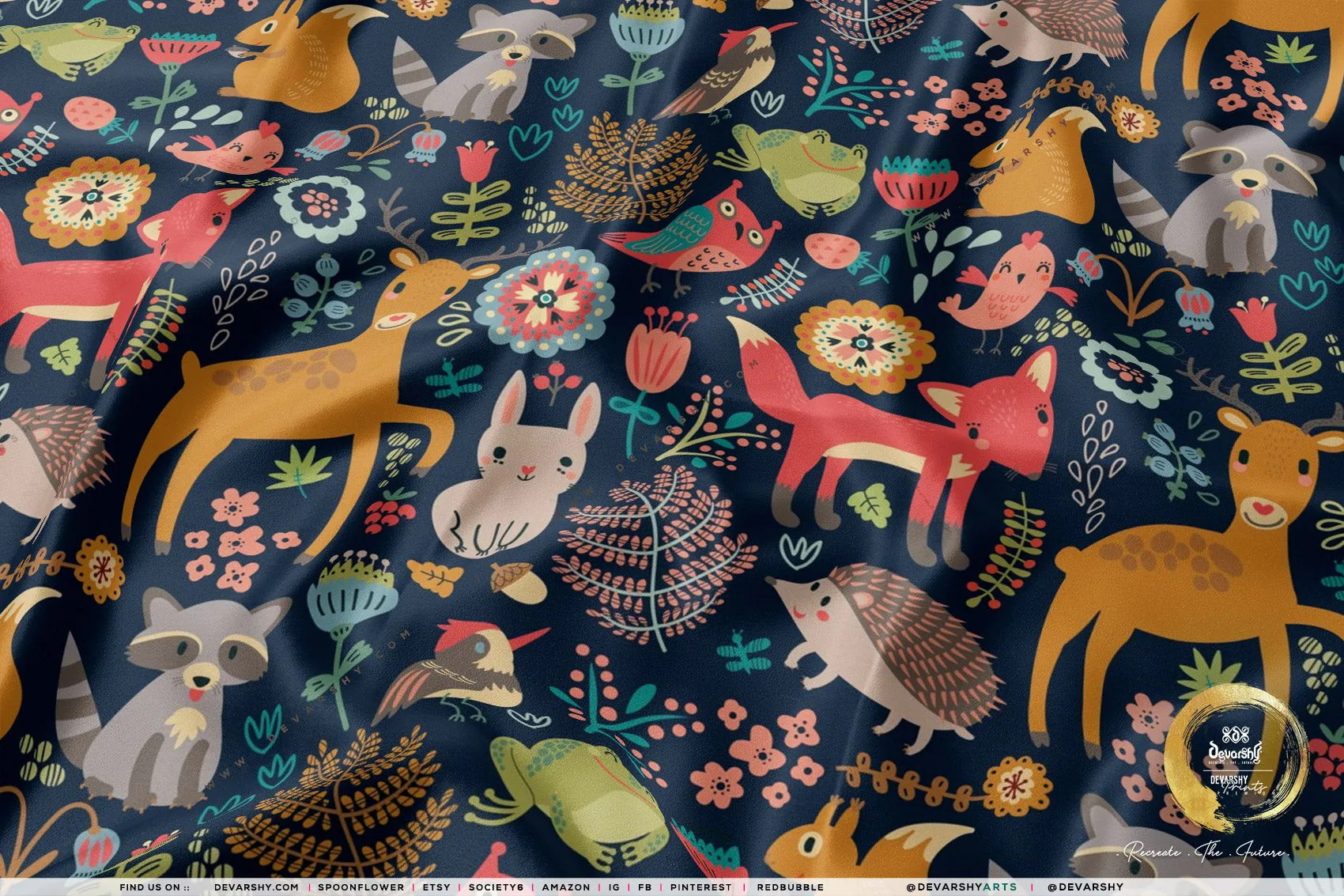 Animals Print Apparel Fabric 3Meters , 9 Designs | 8 Fabrics Option | Kids Fabric By the Yard | 028