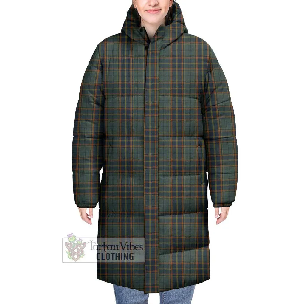 Antrim County Ireland Tartan Long Down Jacket