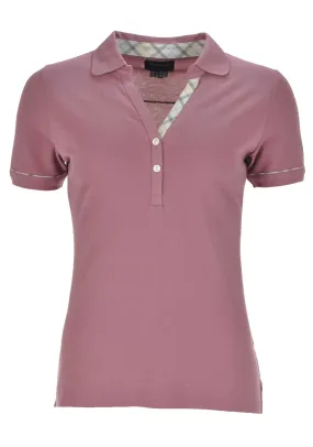 Barbour Womens Alasdair Short Sleeve Polo Shirt, Ice Rose Pink