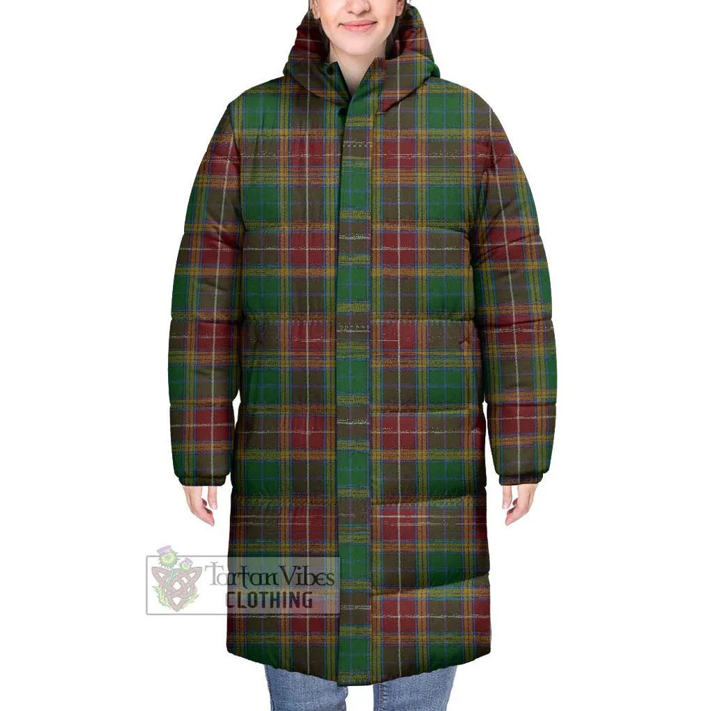 Baxter Tartan Long Down Jacket