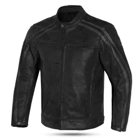 Bela Night Hawk - Leather motorcycle jacket  - Black Grey