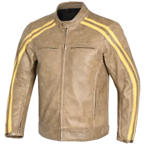 Bela Night Hawk - Leather Motorcycle  jacket  - Brown/Beige