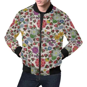 Berry Pop Bright Birch All Over Print Bomber Jacket for Men