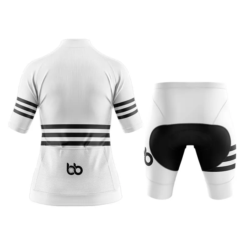 Bicycle Booth Stripes (White) Aero Cycling Kit