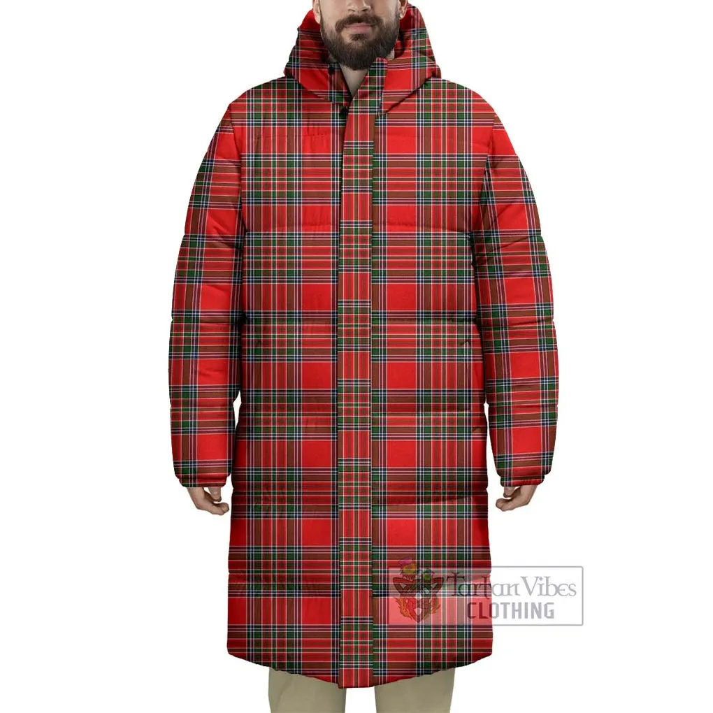 Binning Tartan Long Down Jacket