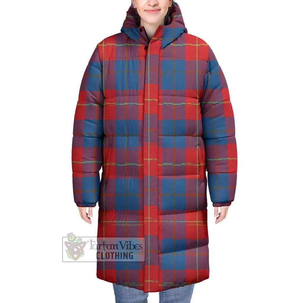 Blane Tartan Long Down Jacket