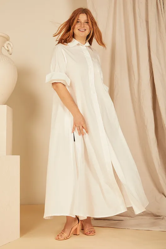 Bohemian Traders Poplin Opera Shirt Dress