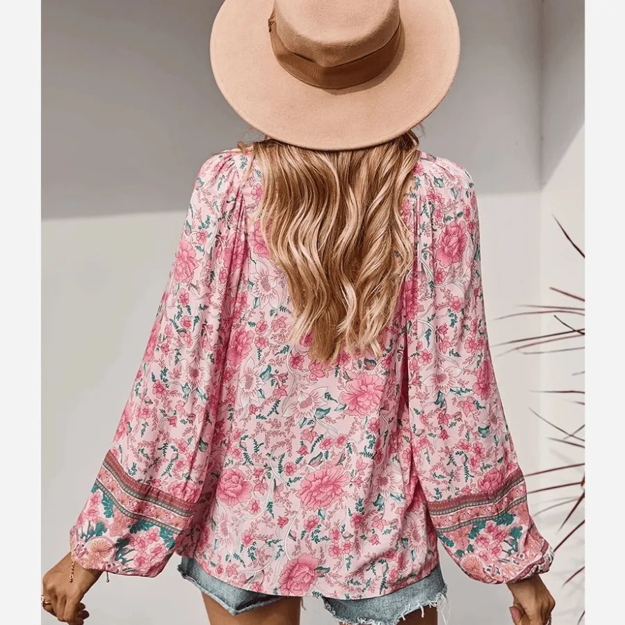 Boho Chic Floral Blouse