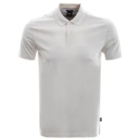 BOSS Parlay 124 Polo Shirt in Off White