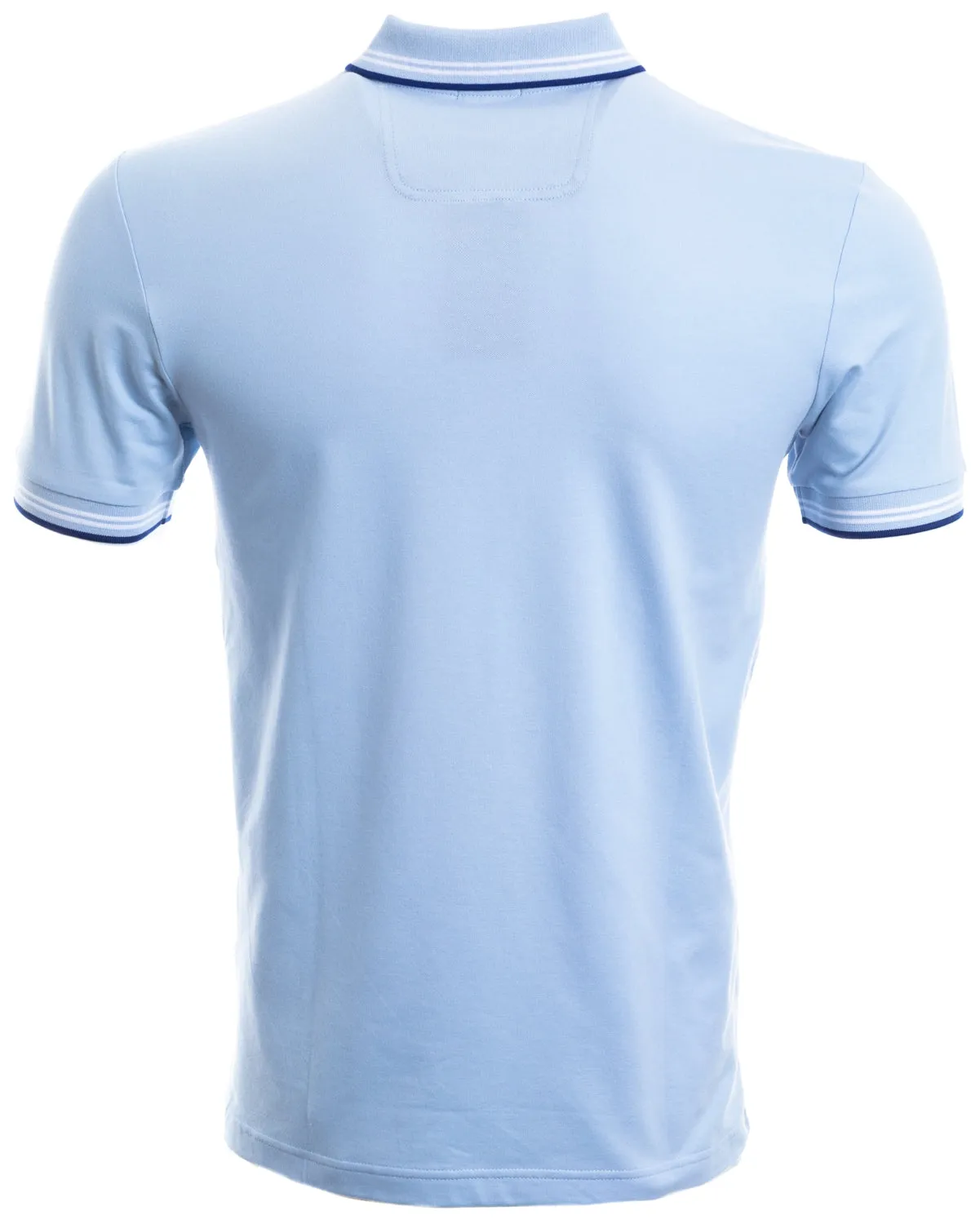 BOSS Paul Curved Polo Shirt in Sky Blue