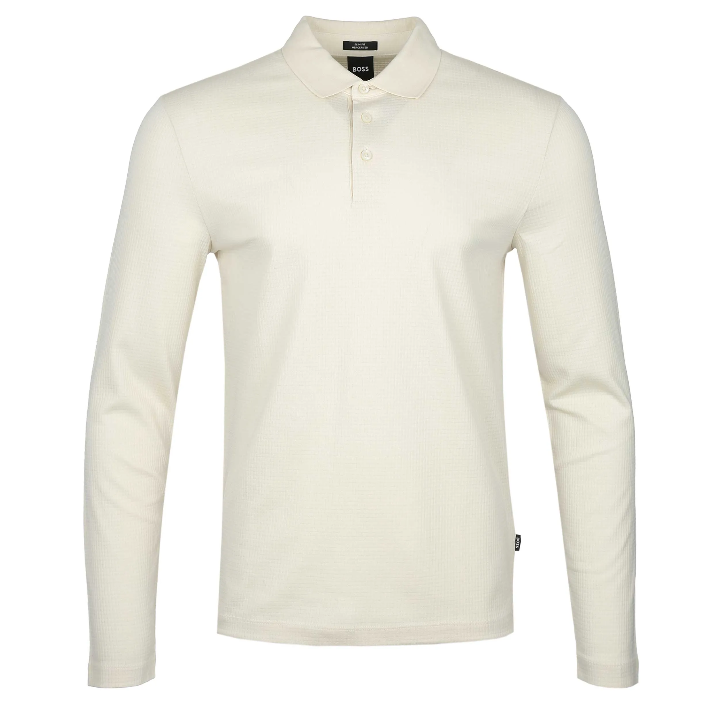 BOSS Pleins 31 LS Polo Shirt in Cream