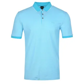 BOSS Prout 28 Polo Shirt in Aqua Blue