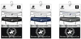 boy's white boxer briefs 2 packs by beverly hills polo club boys - size extra large Case of 48