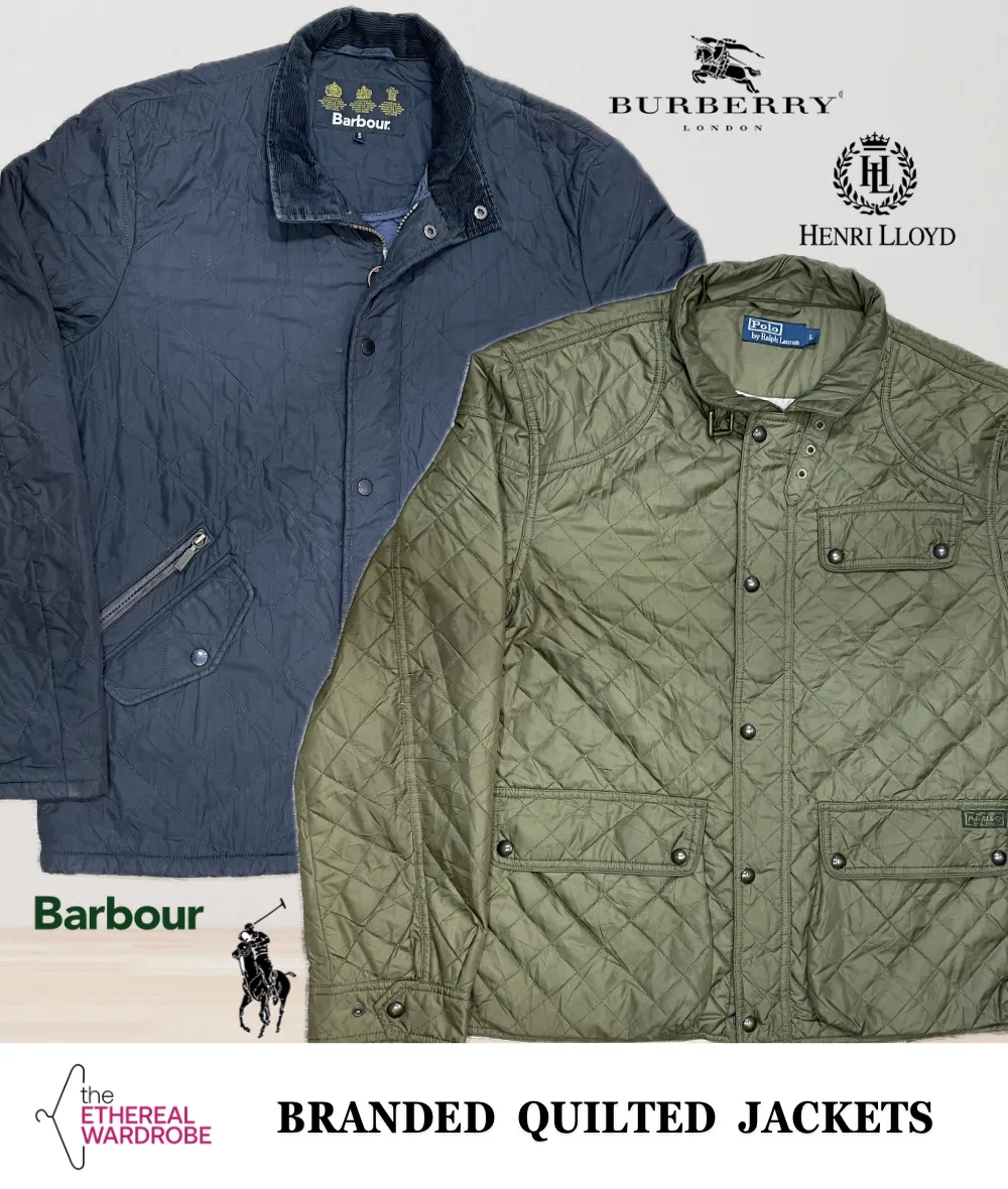 Branded Quilted Jackets including Burberry, Barbour & Polo Ralph Lauren