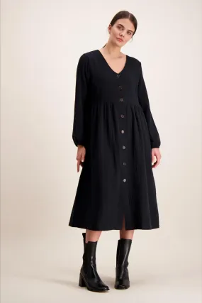 Button Dress Black