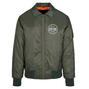 CF35 Collared Green & White Jacket