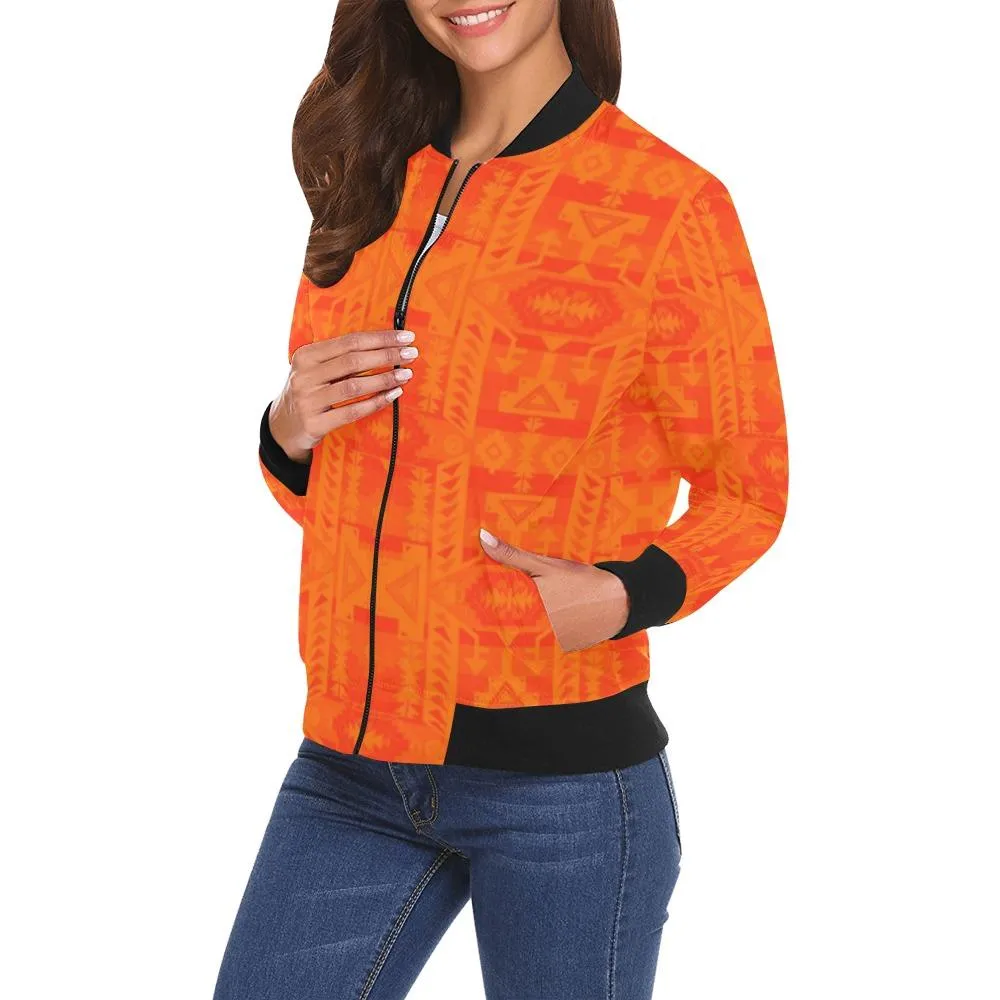 Chiefs Mountain Orange Bomber Jacket for Women