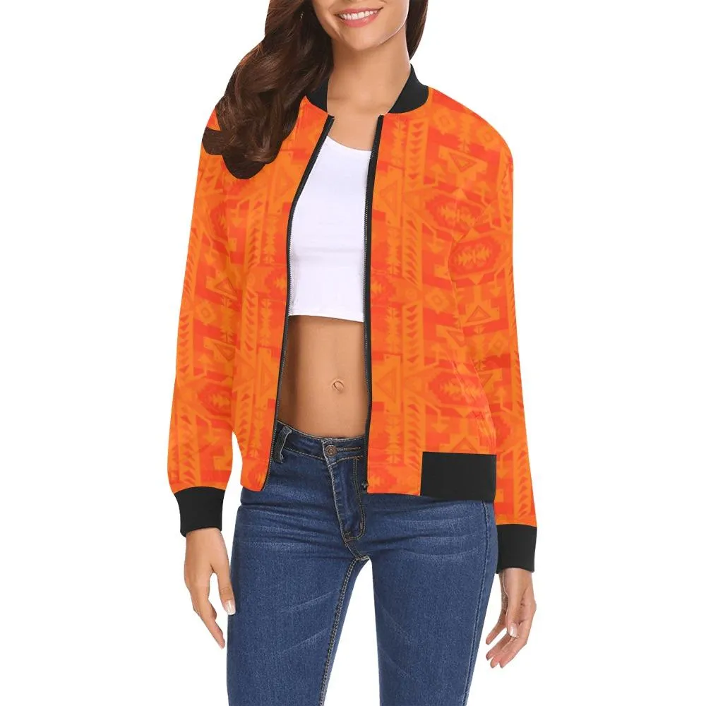 Chiefs Mountain Orange Bomber Jacket for Women