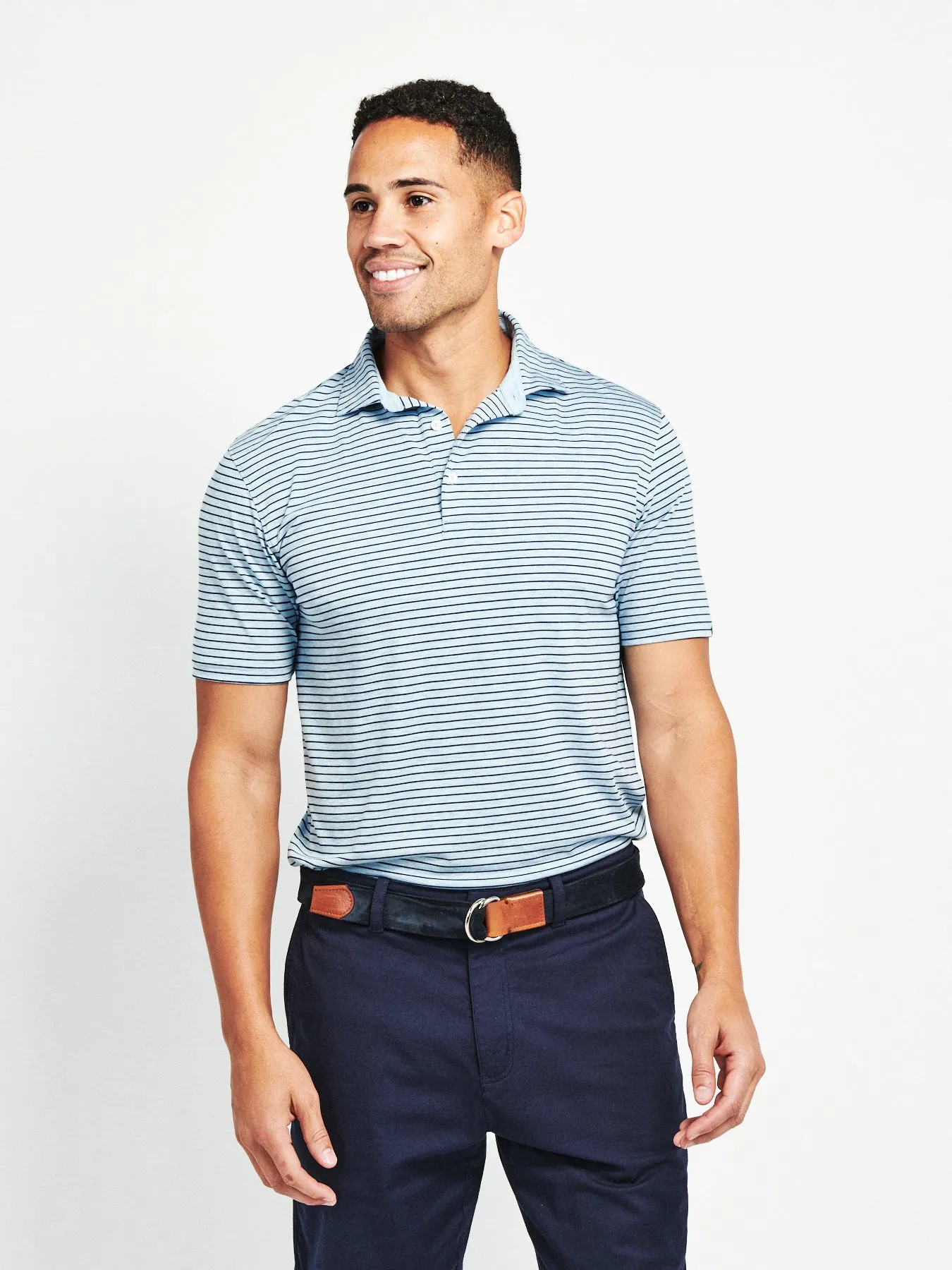 Cloud Golf Polo Brookline Stripe