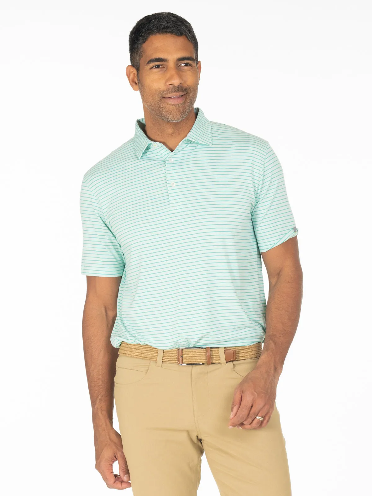 Cloud Golf Polo Brookline Stripe