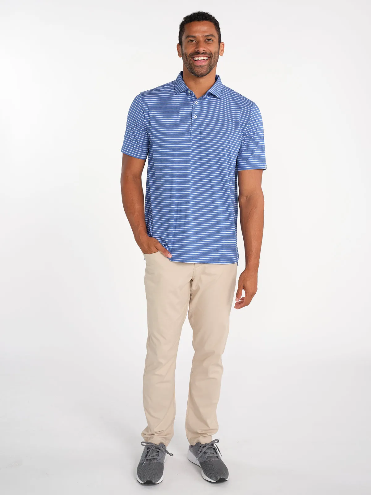 Cloud Golf Polo Brookline Stripe