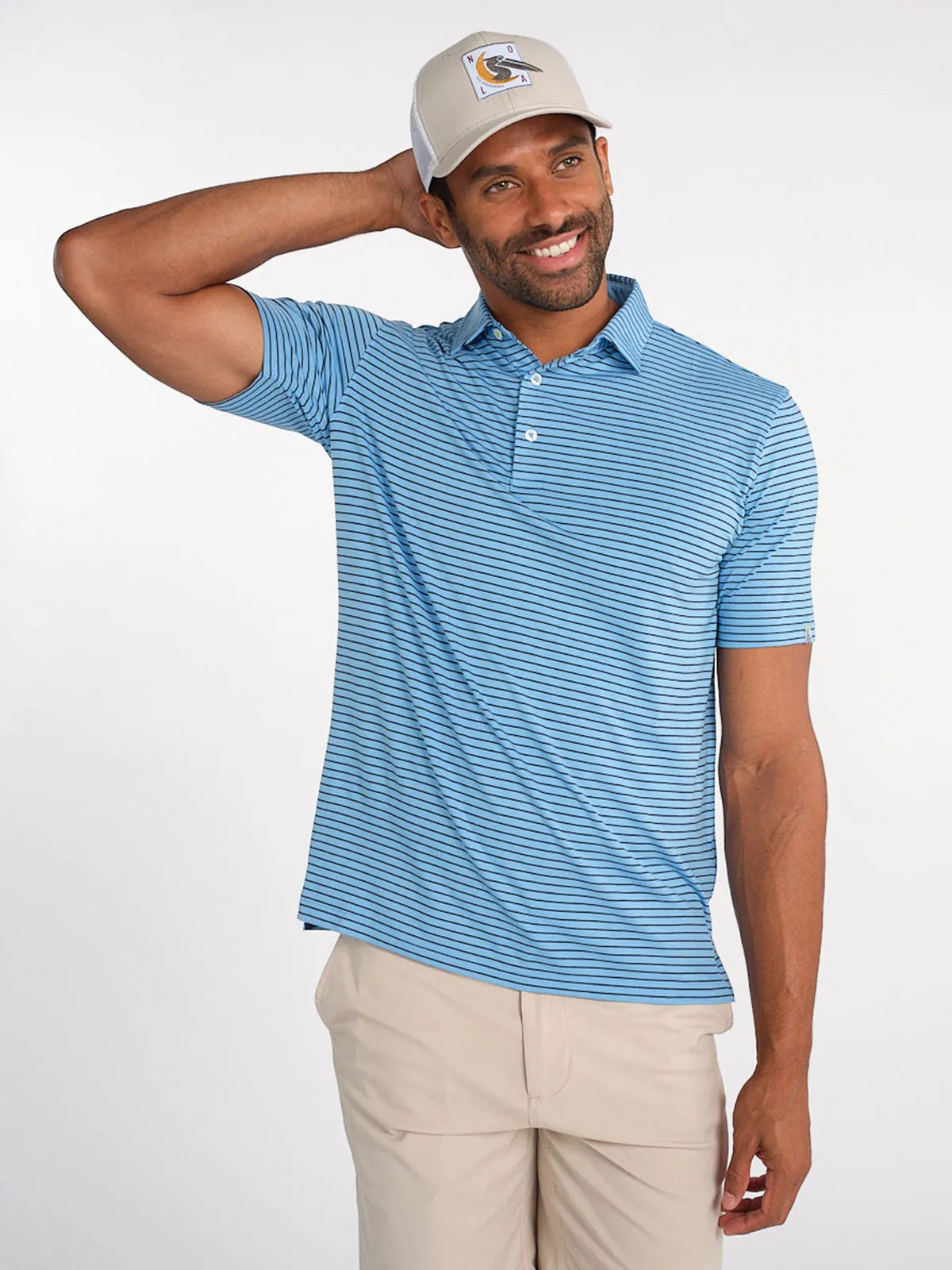 Cloud Golf Polo Brookline Stripe