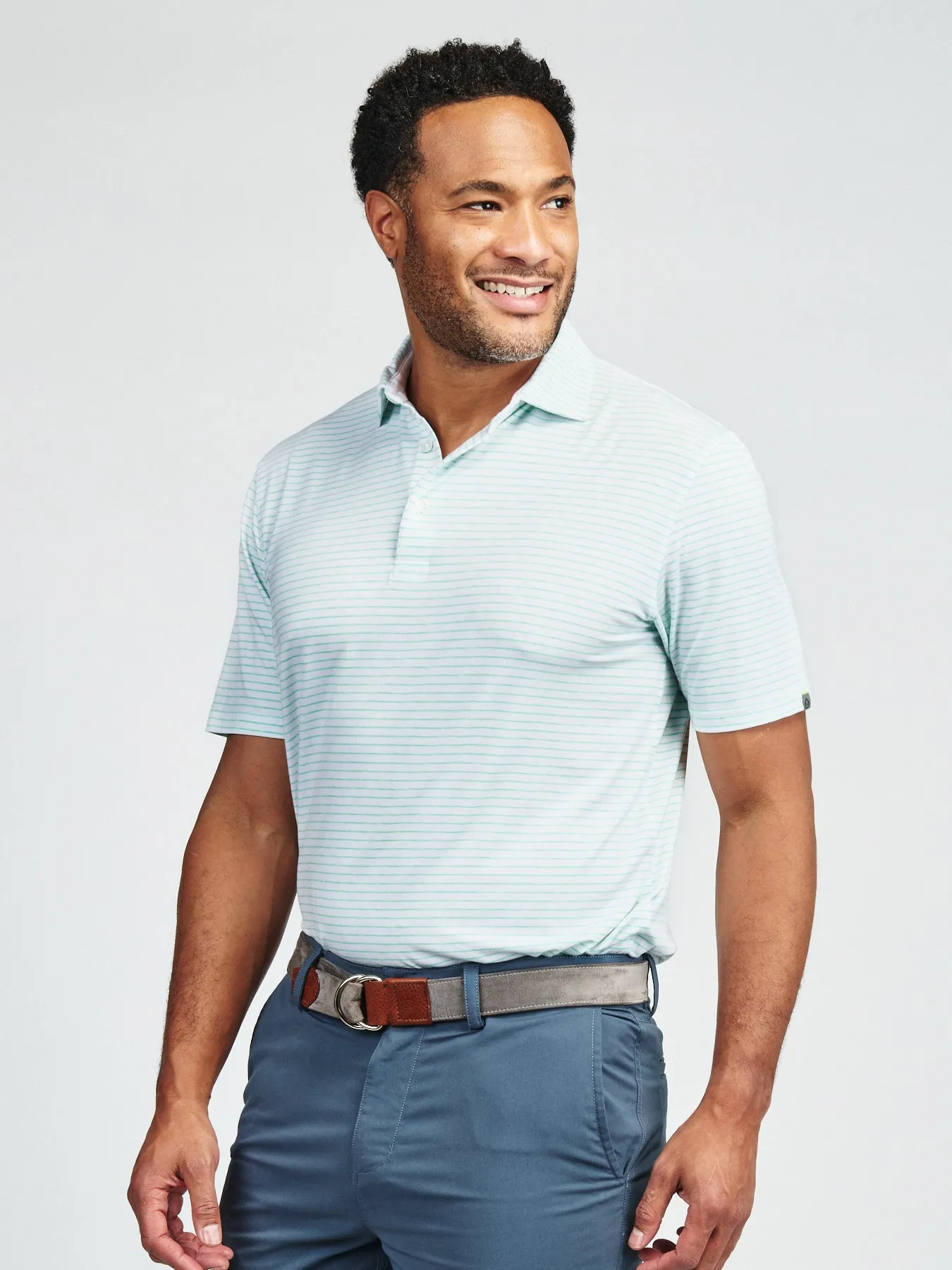 Cloud Golf Polo Brookline Stripe