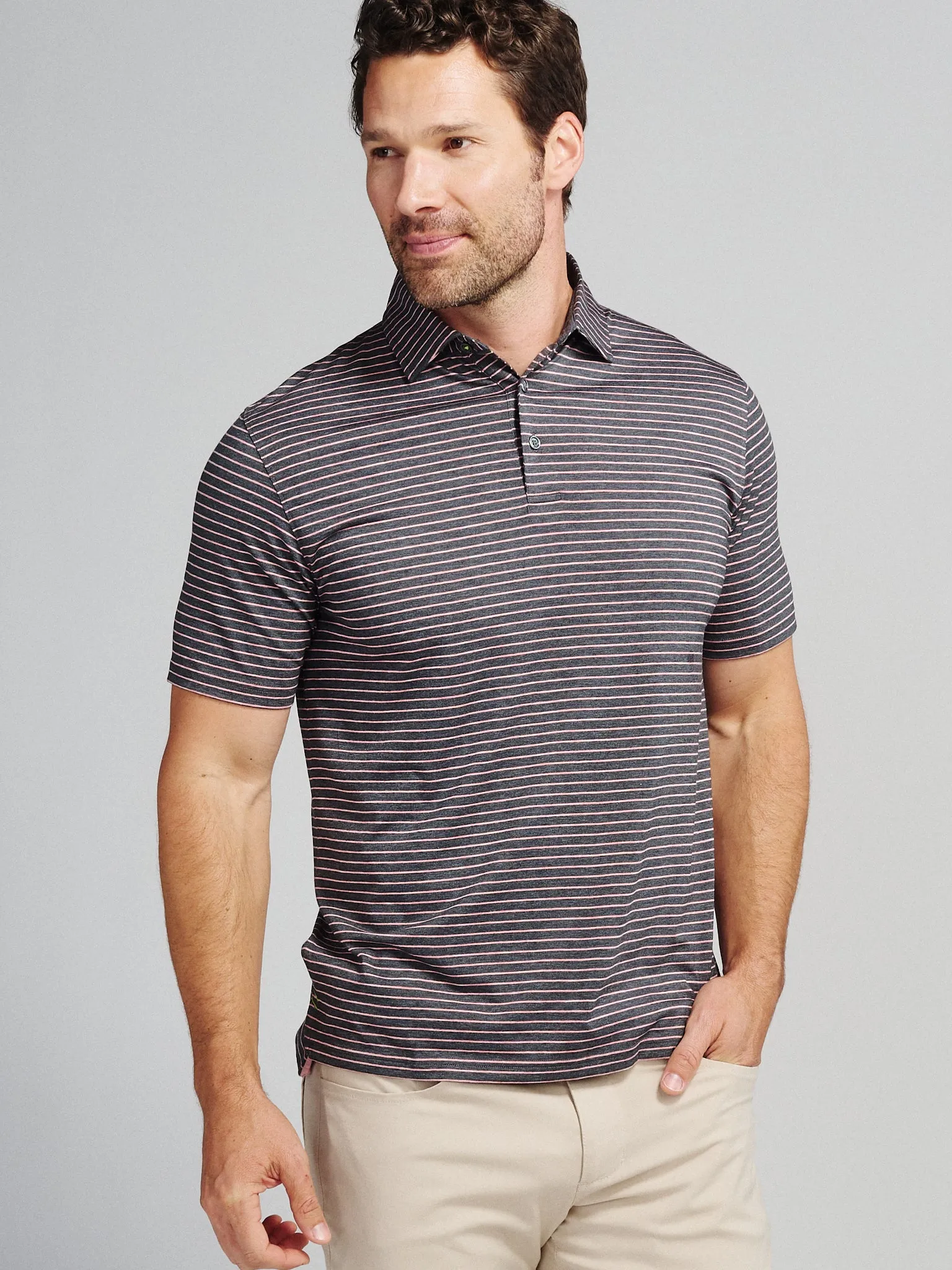 Cloud Golf Polo Brookline Stripe