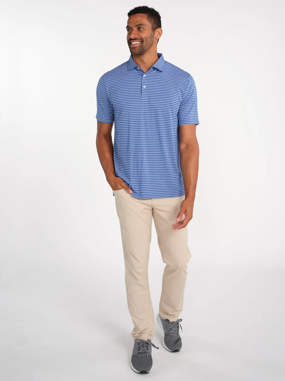 Cloud Golf Polo Brookline Stripe