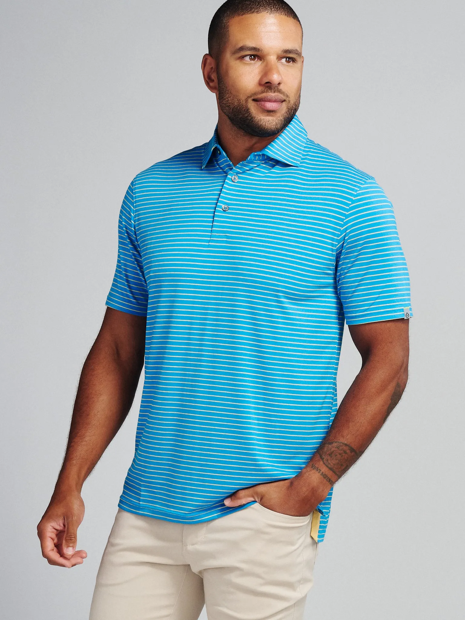 Cloud Golf Polo Brookline Stripe