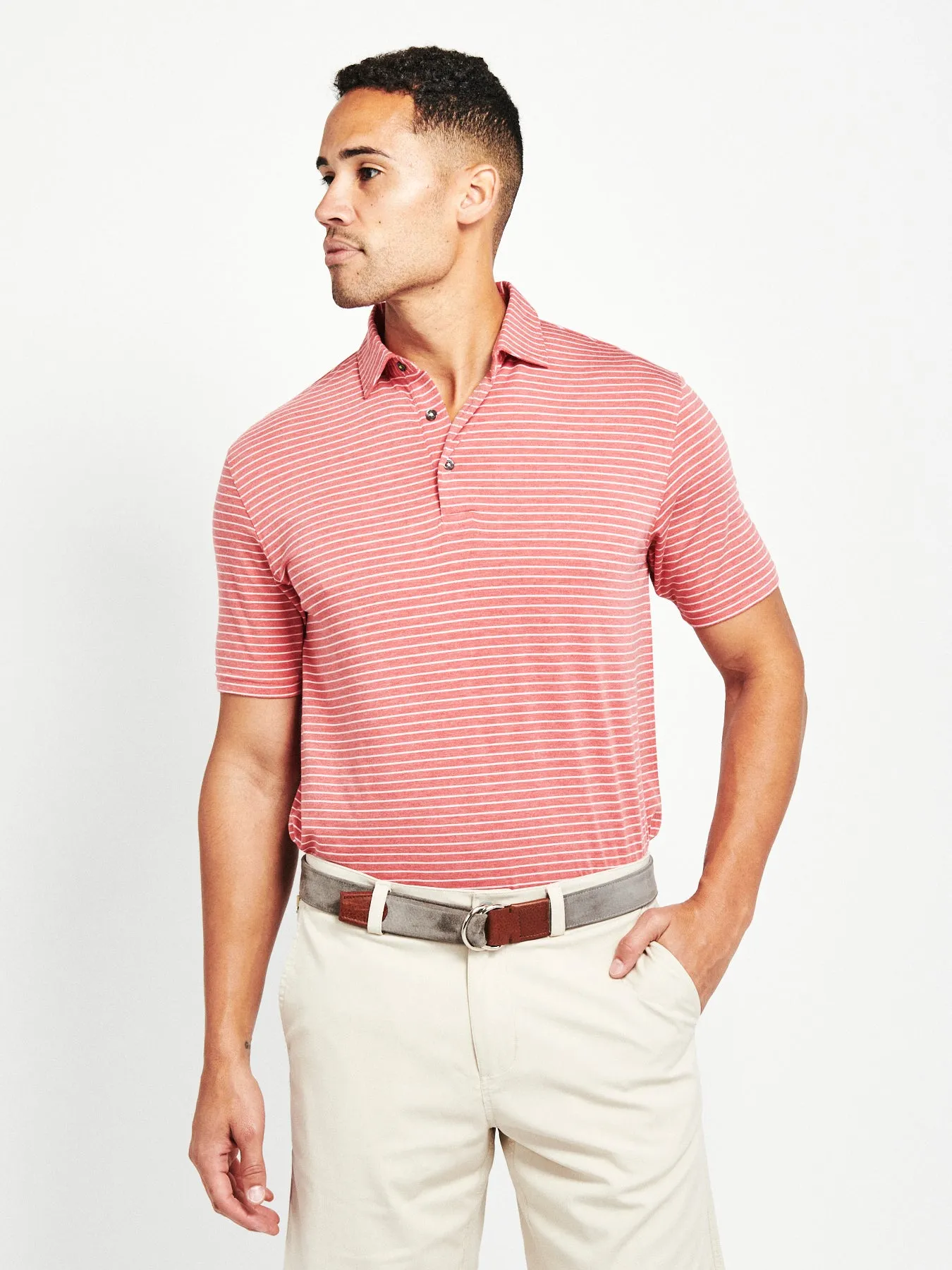 Cloud Golf Polo Brookline Stripe