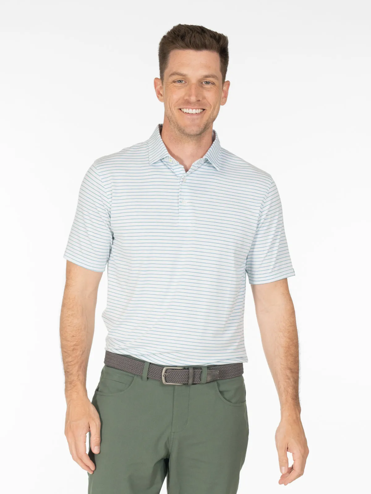 Cloud Golf Polo Brookline Stripe