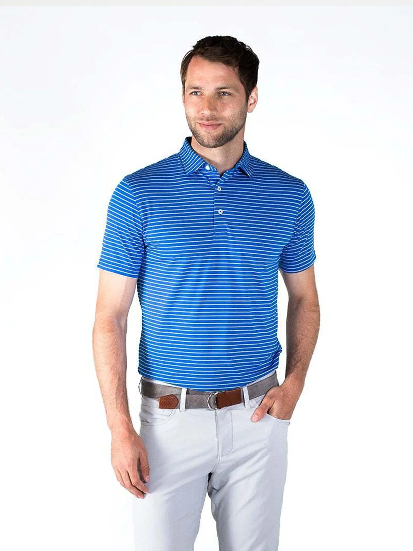 Cloud Golf Polo Brookline Stripe