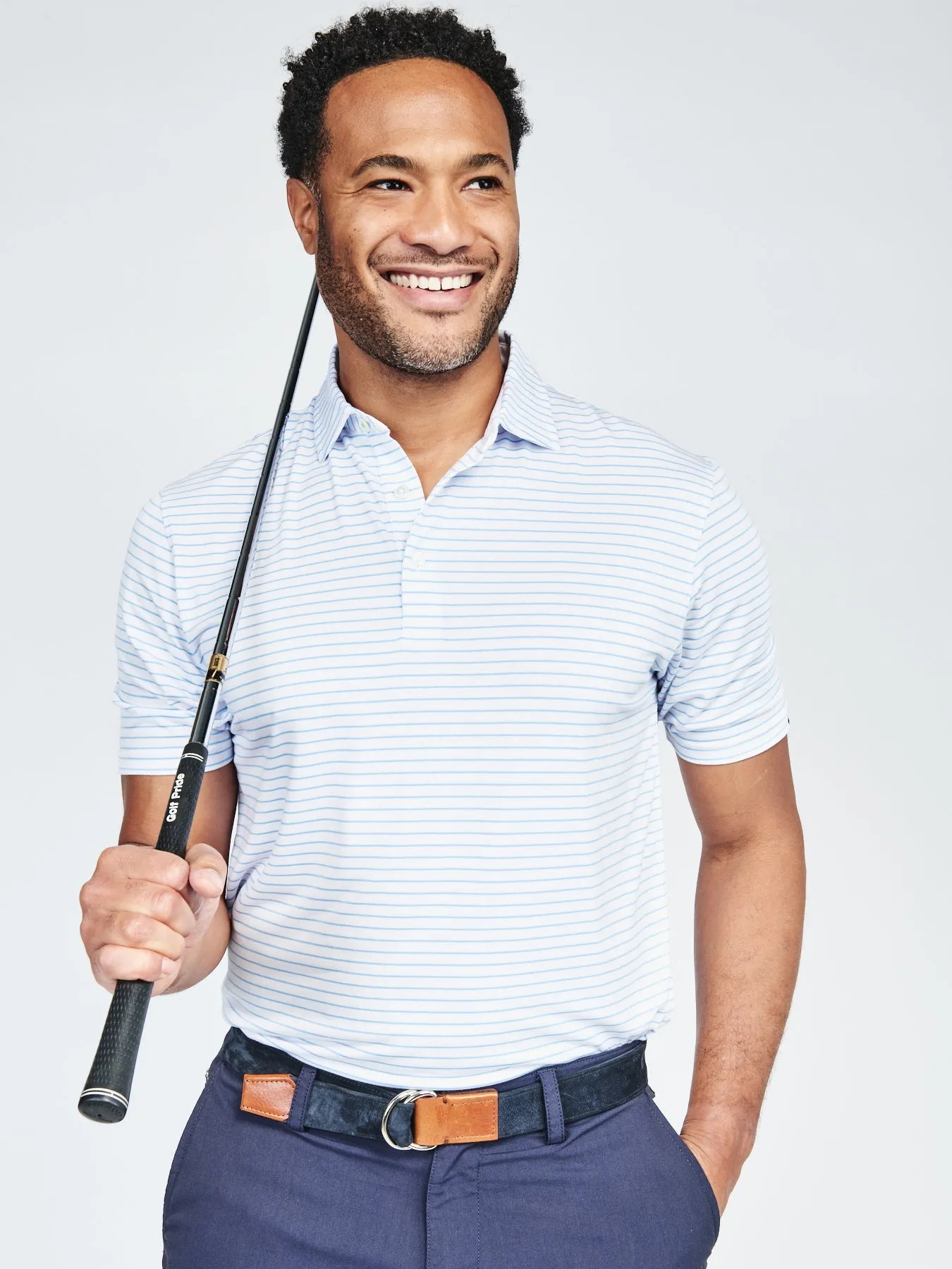 Cloud Golf Polo Brookline Stripe